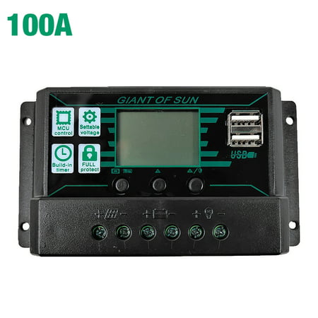 12V/24V Solar Panel Battery Regulator Charge Controller 30A PWM MPPT LCD 10-100A